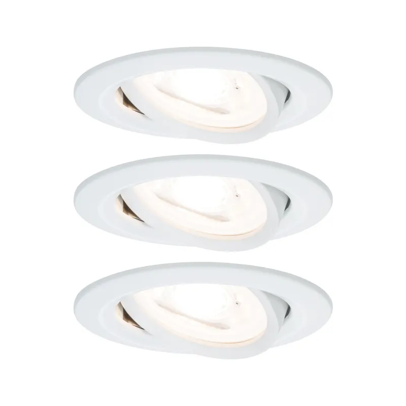 Kit enc Nova rd orientable LED 3x6,5W 2700K 230V GU10 51mm Blc dépo...