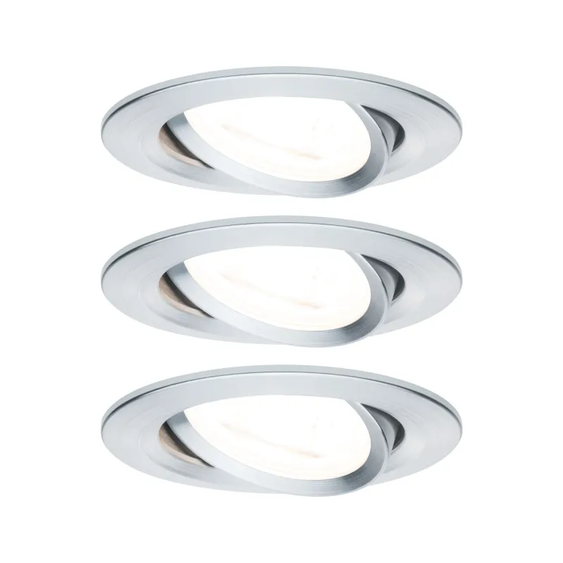 Kit enc Nova rd orientable LED 3x6,5W 2700 K 230V GU10 51mm alu tou...