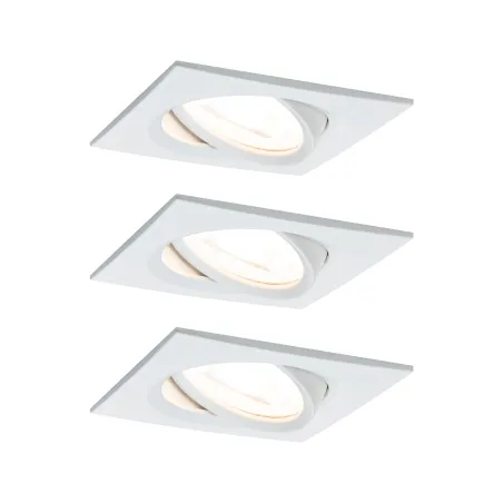 Kit enc Nova carré orientable LED 3x6,5W 2700K 230V GU10 51mm Blc d...