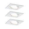 Kit enc Nova carré orientable LED 3x6,5W 2700K 230V GU10 51mm Blc d...