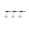 Kit enc Nova carré orientable LED 3x6,5W 2700K 230V GU10 51mm Blc d...