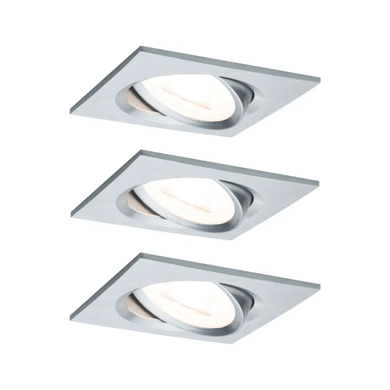 Kit enc Nova carré orientable LED 3x6,5W 2700 K 230V GU10 51mm Alu ...