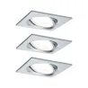 Kit enc Nova carré orientable LED 3x6,5W 2700 K 230V GU10 51mm Alu ...
