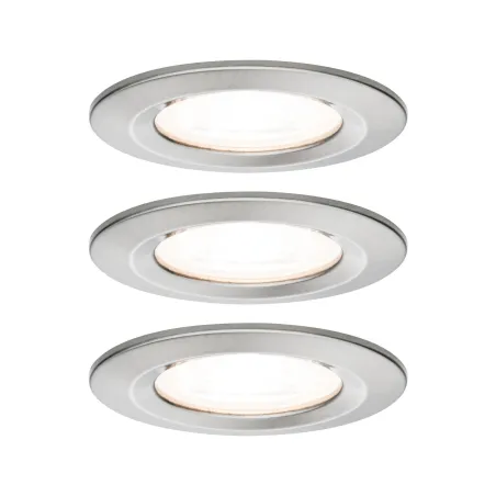 Kit enc Nova rd fixe LED IP44 3x6,5W 2700K 230V GU10 51mm Acier bro...