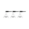 Kit enc Nova rd fixe LED IP44 3x6,5W 2700K 230V GU10 51mm Blc dépol...