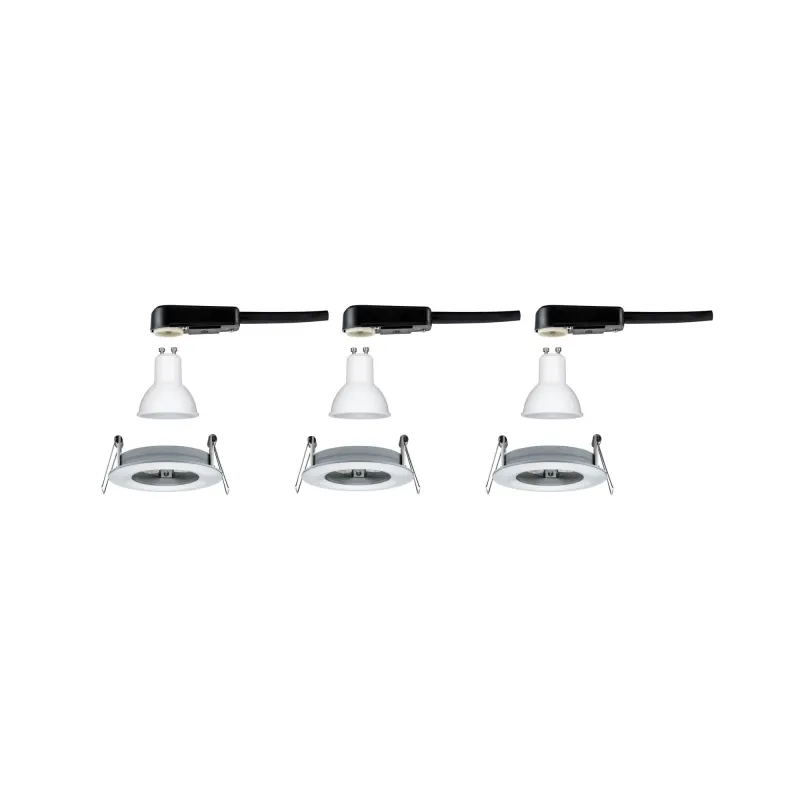 Kit enc Nova rd fixe LED IP44 3x6,5W 2700 K 230V GU10 51mm alu tour...