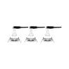Kit enc Nova rd fixe LED IP44 3x6,5W 2700K 230 V GU10 51 mm chrome/...