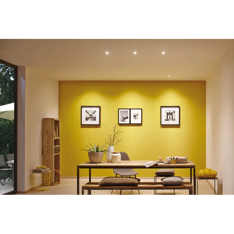 Kit enc Nova rd fixe LED IP44 3x6,5W 2700K 230 V GU10 51 mm chrome/...