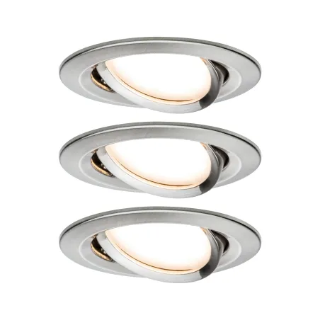 Kit enc Nova Coin rond orientable LED 3x6,5W 2700K 230V Acier bross...