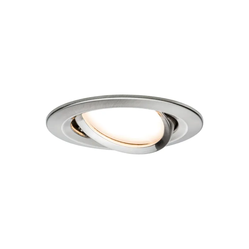 Kit enc Nova Coin rond orientable LED 3x6,5W 2700K 230V Acier bross...