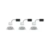 Kit enc Nova Coin rond orientable LED 3x6,5W 2700K 230V Acier bross...