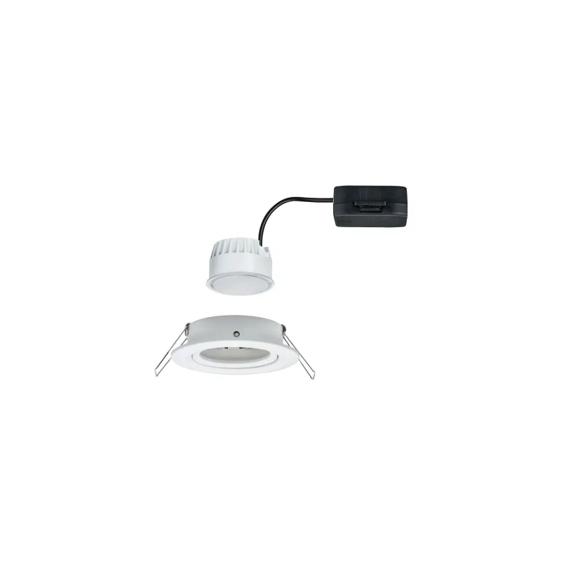 Kit enc Nova Coin rond orientable LED 1x6,5 W 2700 K 230 V blc dép/...