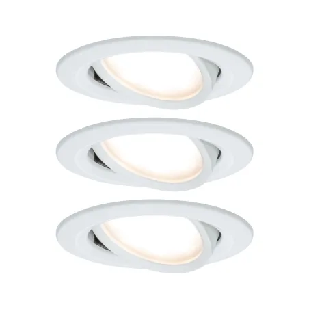 Kit enc Nova Coin rond orientable LED 3x6,5W 2700K 230V Blc dép/Alu...