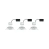 Kit enc Nova Coin rond orientable LED 3x6,5W 2700K 230V Blc dép/Alu...