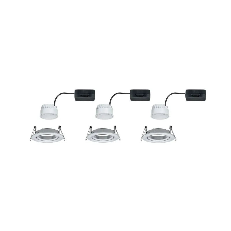 Kit enc Nova Coin rond orientable LED 3x6,5W 2700K 230V Alu tourné ...
