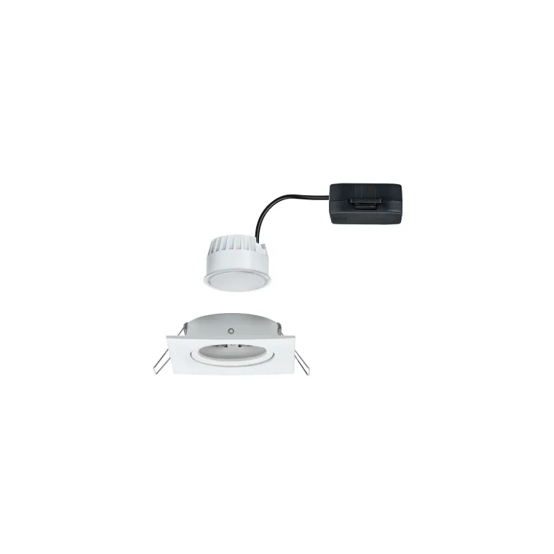 Kit enc Nova Coin carré orientable LED 1x6,5 W 2700 K 230 V Blc dép...