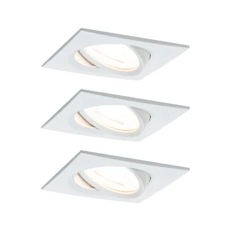 Kit enc Nova Coin carré orientable LED 3x6,5W 2700K 230V Blc dép/Al...