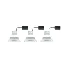 Kit enc Nova Coin carré orientable LED 3x6,5W 2700K 230V Blc dép/Al...