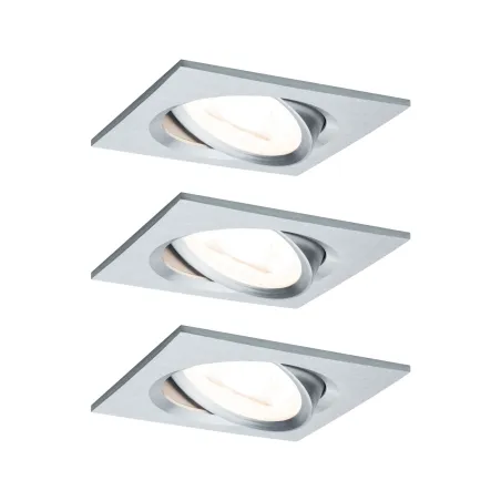 Kit enc Nova Coin carré orientable LED 3x6,5W 2700K 230V Alu tourné...