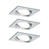 Kit enc Nova Coin carré orientable LED 3x6,5W 2700K 230V Alu tourné...