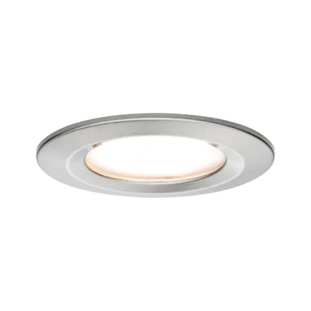 Kit enc Nova Coin rond fixe LED 1x6,5W 2700K 230V Acier brossé/Alu ...