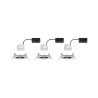 Kit enc Nova Coin rond fixe LED 3x6,5W 2700K 230V Acier brossé/Alu ...