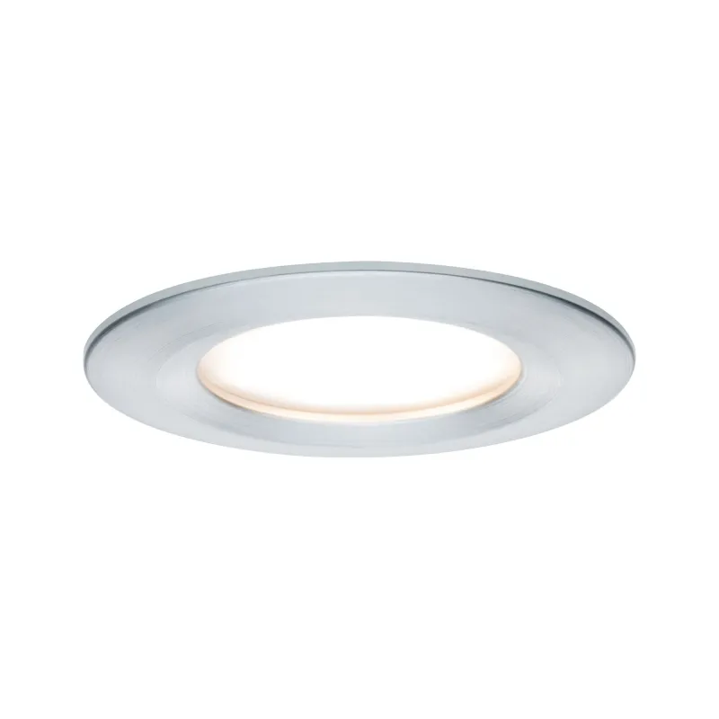 Kit enc Nova Coin rond fixe LED 1x6,5W 2700K 230V alu tourné/alu - ...