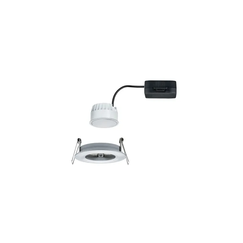 Kit enc Nova Coin rond fixe LED 1x6,5W 2700K 230V alu tourné/alu - ...