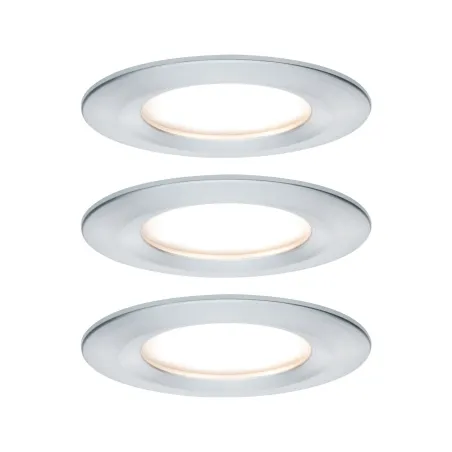 Kit enc Nova Coin rond fixe LED 3x6,5W 2700K 230V Alu tourné/alu - ...