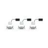 Kit enc Nova Coin rond fixe LED 3x6,5W 2700K 230V Alu tourné/alu - ...