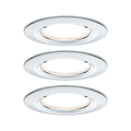 Kit enc Nova Coin rond fixe LED 3x6,5 W 2700 K 230V Chrome/Alu - Pa...