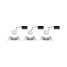 Kit enc Nova Coin rond fixe LED 3x6,5 W 2700 K 230V Chrome/Alu - Pa...