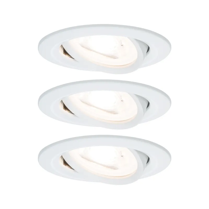 Kit enc Nova rond ori LED 3 nivgrad 3x6,5W 230V GU10 51mm Blanc Dé/...