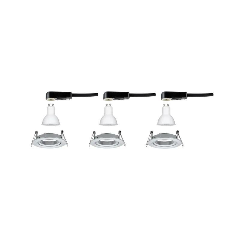 Kit enc Nova rond ori LED 3 nivgrad 3x6,5W 230V GU10 51mm Alu tourn...