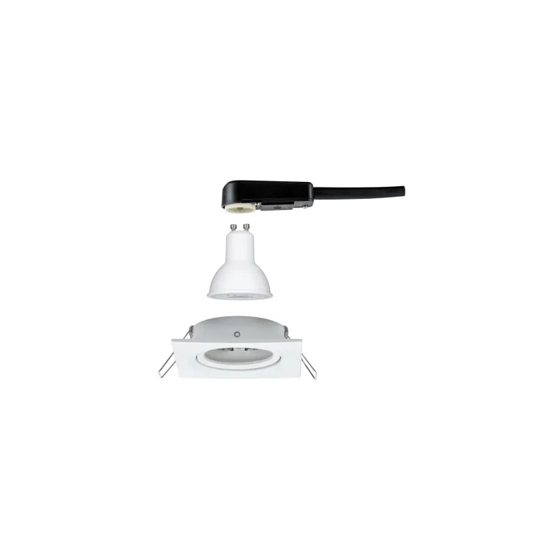 Kit enc Nova carré ori LED 3 nivgrad 1x6,5W 230V GU10 51mm Blc Dép/...