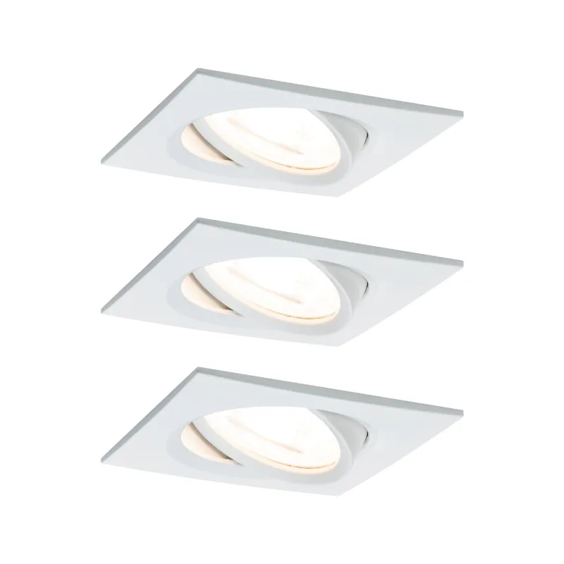 Kit enc Nova carré ori LED 3 nivgrad 3x6,5W 230V GU10 51mm Blanc Dé...