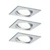 Kit enc Nova carré ori LED 3 nivgrad 3x6,5W 230V GU10 51mm Alu tour...