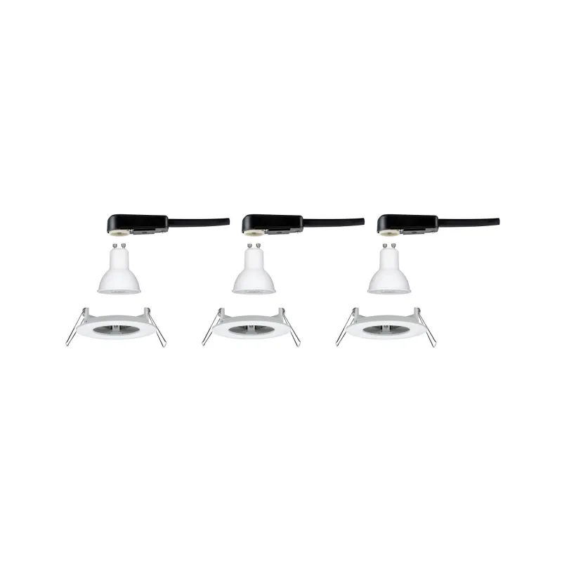 Kit enc Nova rd fixe LED IP44 3 nivgrad 3x6,5W 230V GU10 51mm Blanc...