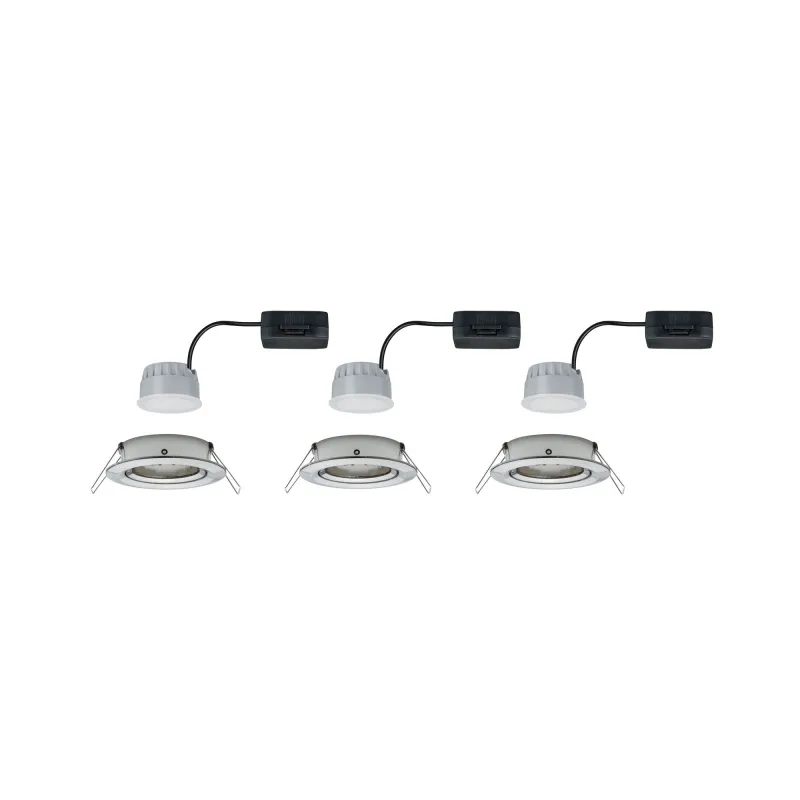 Kit enc Nova Coin 3 niv grad rond ori LED 3x6,5W 2700K 230V Acier b...