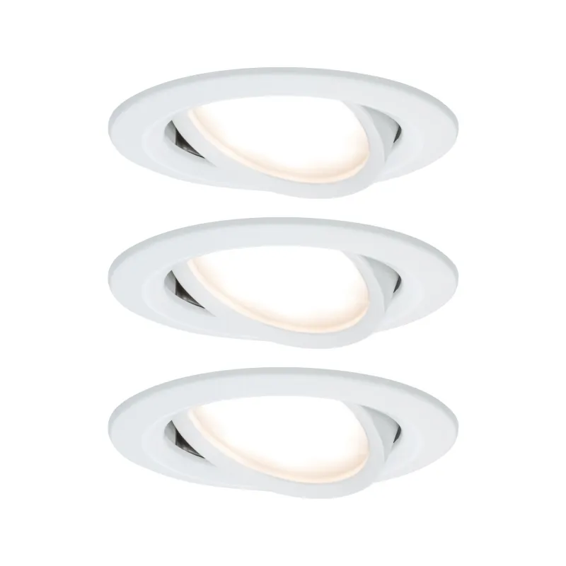 Kit enc Nova Coin 3 niv grad rond ori LED 3x6,5W 2700K 230V Blc dép...