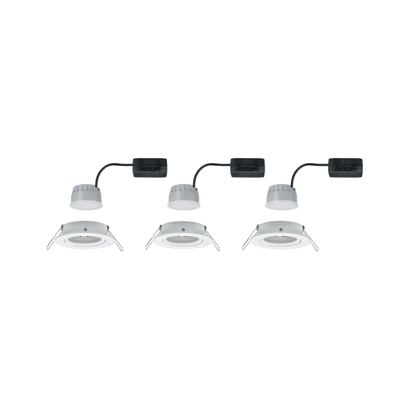 Kit enc Nova Coin 3 niv grad rond ori LED 3x6,5W 2700K 230V Blc dép...