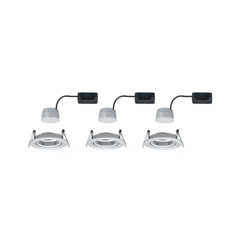 Kit enc Nova Coin 3 niv grad rond ori LED 3x6,5W 2700K 230V Alu bro...
