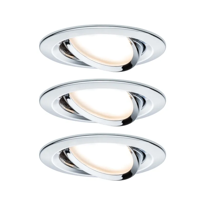 Kit enc Nova Coin 3 niv grad rond ori LED 3x6,5W 2700K 230V Chrome/...