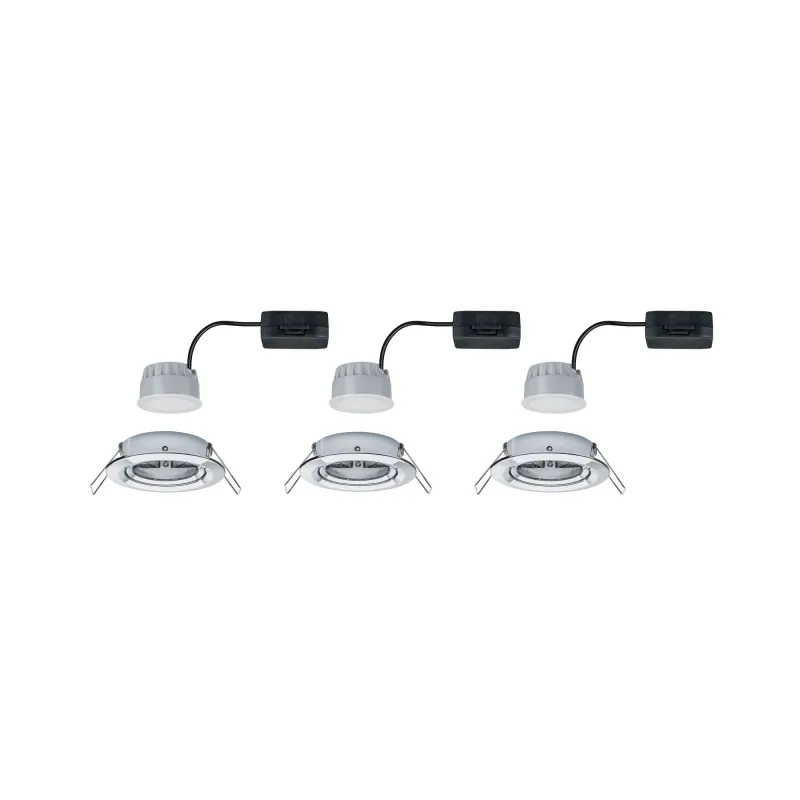 Kit enc Nova Coin 3 niv grad rond ori LED 3x6,5W 2700K 230V Chrome/...