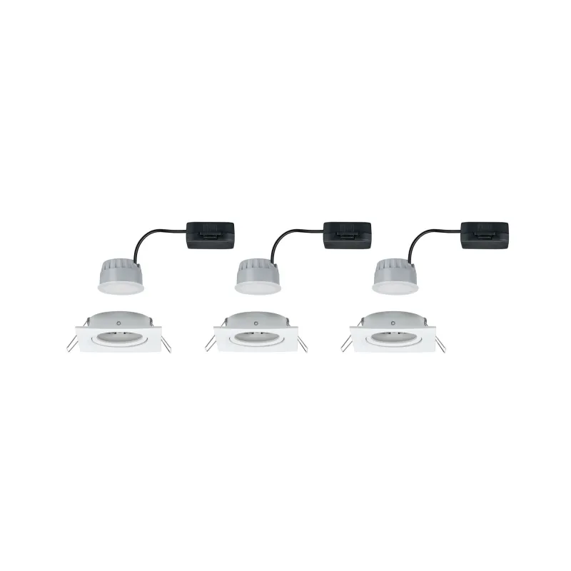 Kit enc Nova Coin 3 niv grad car piv LED 3x6,5W 2700K 230V Blc dép/...