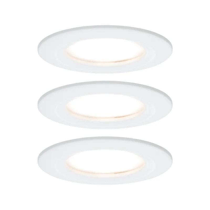 Kit enc Nova Coin 3 niv grad rond fixe LED 3x6,5W 2700K 230V Blc dé...
