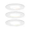 Kit enc Nova Coin 3 niv grad rond fixe LED 3x6,5W 2700K 230V Blc dé...