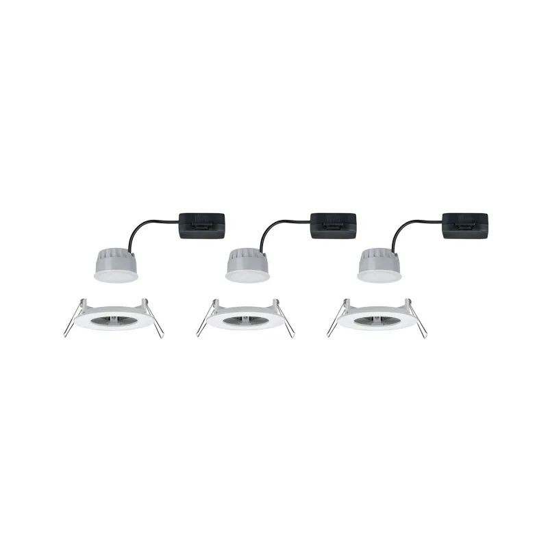 Kit enc Nova Coin 3 niv grad rond fixe LED 3x6,5W 2700K 230V Blc dé...