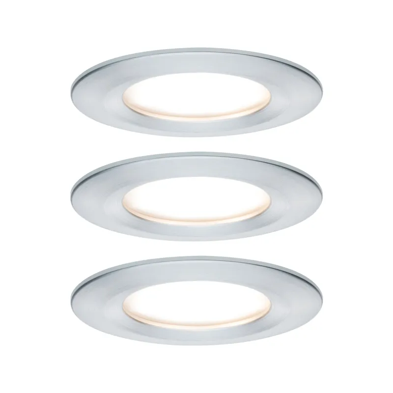 Kit enc Nova Coin 3 niv grad rond fixe LED 3x6,5W 2700K 230V Alu br...