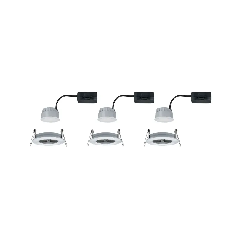 Kit enc Nova Coin 3 niv grad rond fixe LED 3x6,5W 2700K 230V Alu br...